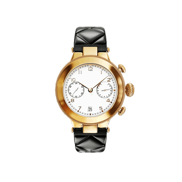 Black Dial Leather Strap